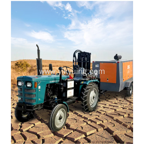 Tractor mounted boring drilling machine for water well